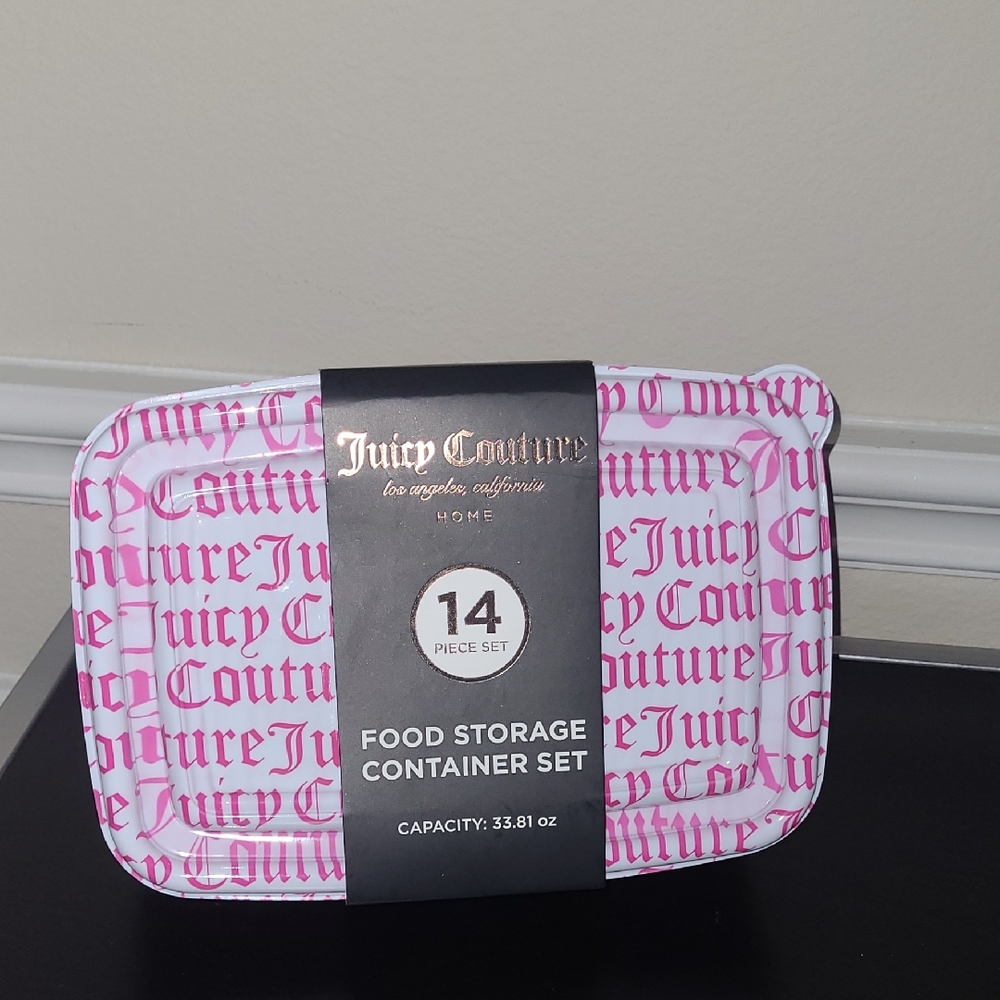Juicy Couture Pink and White Storage Set